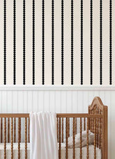 Papel de Parede Infantil - Listradinho Preto Ornamento